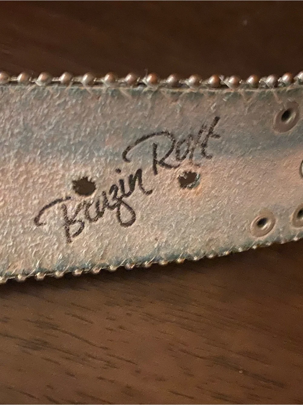 Blazin Roxx Y2K Rhinestone Studded Belt Bling Buckle Western Leather Cowgirl